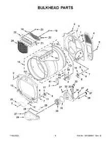 Bulkhead Parts parts for Maytag Dryer YMED6230HW1 from AppliancePartsPros.com
