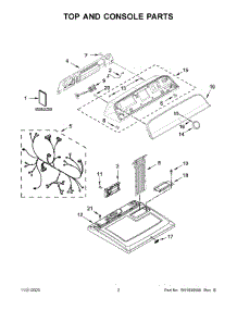 Top And Console Parts parts for Maytag Dryer YMED6500MW0 from AppliancePartsPros.com