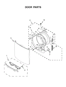 Door Parts parts for Maytag Dryer YMED6630HC0 from AppliancePartsPros.com