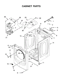 Cabinet Parts parts for Maytag Dryer YMED6630HC1 from AppliancePartsPros.com