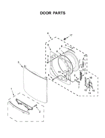 Door Parts parts for Maytag Dryer YMED6630HC1 from AppliancePartsPros.com