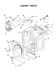 Cabinet Parts parts for Maytag Dryer YMED6630HW0 from AppliancePartsPros.com