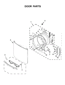 Door Parts parts for Maytag Dryer YMED6630HW0 from AppliancePartsPros.com