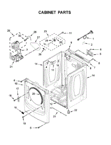 Cabinet Parts parts for Maytag Dryer YMED6630HW1 from AppliancePartsPros.com