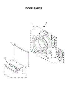 Door Parts parts for Maytag Dryer YMED6630HW1 from AppliancePartsPros.com