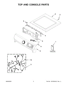 Top And Console Parts parts for Maytag Dryer YMED6630MBK0 from AppliancePartsPros.com