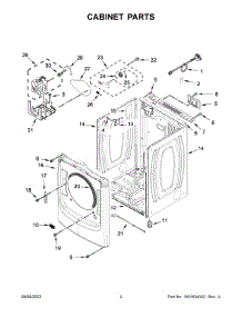 Cabinet Parts parts for Maytag Dryer YMED6630MBK0 from AppliancePartsPros.com