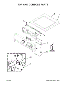 Top And Console Parts parts for Maytag Dryer YMED8630HC0 from AppliancePartsPros.com