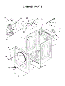 Cabinet Parts parts for Maytag Dryer YMED8630HC1 from AppliancePartsPros.com