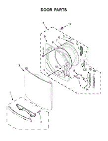 Door Parts parts for Maytag Dryer YMED8630HC1 from AppliancePartsPros.com