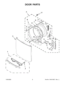 Door Parts parts for Maytag Dryer YMED8630HC2 from AppliancePartsPros.com
