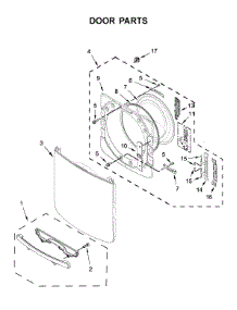 Door Parts parts for Maytag Dryer YMED8630HW1 from AppliancePartsPros.com