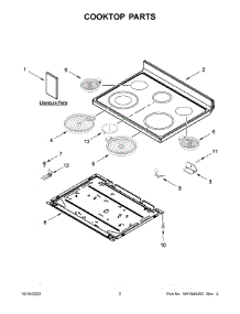 Cooktop Parts parts for Maytag Electric Range YMER6600FB5 from AppliancePartsPros.com