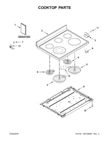 Cooktop Parts parts for Maytag Electric Range YMER6600FZ2 from AppliancePartsPros.com