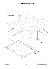 Cooktop Parts parts for Maytag Electric Range YMER7700LZ3 from AppliancePartsPros.com