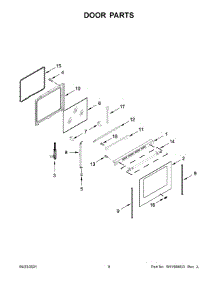 Door Parts parts for Maytag Electric Range YMER8800FW4 from AppliancePartsPros.com