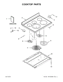 Cooktop Parts parts for Maytag Electric Range YMER8800HK0 from AppliancePartsPros.com
