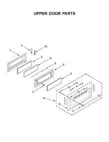 Upper Door Parts parts for Maytag Electric Range YMET8800FZ00 from AppliancePartsPros.com