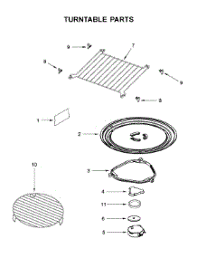 Turntable Parts parts for Maytag Microwave/Hood Combo YMMV6190FZ3 from AppliancePartsPros.com