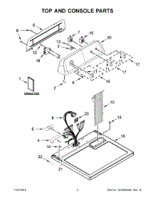 Top And Console Parts parts for Amana Dryer YNED4755EW1 from AppliancePartsPros.com