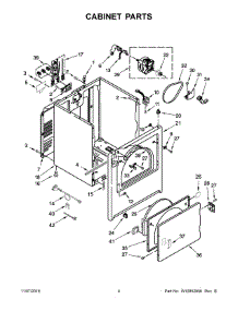 Cabinet Parts parts for Amana Dryer YNED4755EW1 from AppliancePartsPros.com
