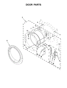 Door Parts parts for Amana Dryer YNED5800DW2 from AppliancePartsPros.com