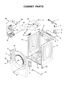 Cabinet Parts parts for Amana Dryer YNED5800HW1 from AppliancePartsPros.com