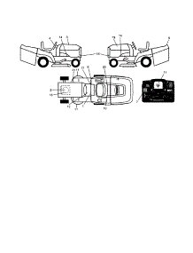 Decals parts for Yard Pro Front-Engine Lawn Tractor YP13592HRB from AppliancePartsPros.com