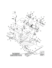 44" Mower Deck-Height Adjustment parts for Snapper Front-Engine Lawn Tractor YT2144 (1694907) from AppliancePartsPros.com