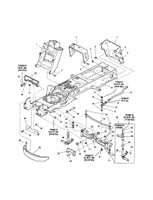 Frame-Manual Steering parts for Snapper Front-Engine Lawn Tractor YT2250 (1694627) from AppliancePartsPros.com