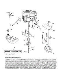 Engine parts for Husqvarna Riding Mower & Tractor YT42CS-502110 from AppliancePartsPros.com