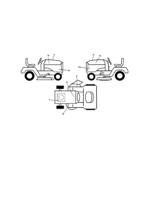 Decals parts for Husqvarna Riding Mower & Tractor YT42CS-502110 from AppliancePartsPros.com