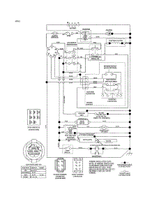 Schematic Diagram parts for Husqvarna Riding Mower & Tractor YT42CS-502110 from AppliancePartsPros.com