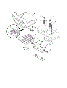 Seat parts for Husqvarna Front-Engine Lawn Tractor YT42DXLS-96043020300 from AppliancePartsPros.com