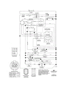 Schematic Diagram parts for Husqvarna Front-Engine Lawn Tractor YT42DXLS-96043020400 from AppliancePartsPros.com