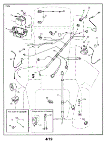 Electrical parts for Husqvarna Front-Engine Lawn Tractor YT42DXLS-96043028100 from AppliancePartsPros.com