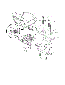 Seat parts for Husqvarna Front-Engine Lawn Tractor YTA22V46-96045005100 from AppliancePartsPros.com