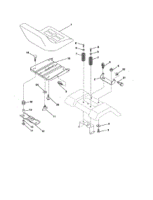 Seat parts for Husqvarna Front-Engine Lawn Tractor YTH1542XP-96013000101 from AppliancePartsPros.com