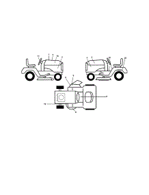 Decals parts for Husqvarna Front-Engine Lawn Tractor YTH1542XP-96013000101 from AppliancePartsPros.com