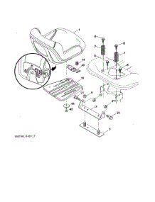 Seat parts for Husqvarna Front-Engine Lawn Tractor YTH18542-960430172 from AppliancePartsPros.com