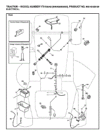 Electrical parts for Husqvarna Front-Engine Lawn Tractor YTH18542-96045005900 from AppliancePartsPros.com