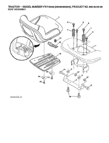 Seat Assy parts for Husqvarna Front-Engine Lawn Tractor YTH18542-96045005900 from AppliancePartsPros.com