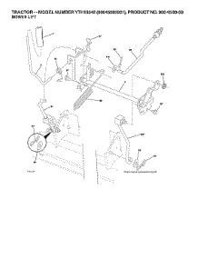 Mower Lift parts for Husqvarna Front-Engine Lawn Tractor YTH18542-96045005901 from AppliancePartsPros.com