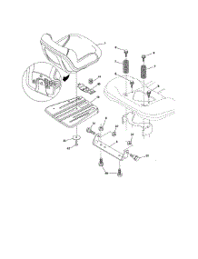 Seat Assembly parts for Husqvarna Riding Mower & Tractor YTH18K46-96043021800 from AppliancePartsPros.com