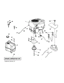Engine parts for Husqvarna Front-Engine Lawn Tractor YTH20K42-96043027400 from AppliancePartsPros.com