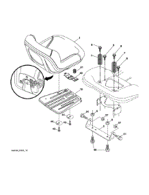 Seat Assembly parts for Husqvarna Front-Engine Lawn Tractor YTH20K42-96043027400 from AppliancePartsPros.com