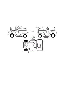Decals parts for Husqvarna Front-Engine Lawn Tractor YTH20K42-96043027500 from AppliancePartsPros.com