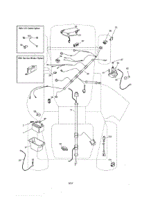 Electrical parts for Husqvarna Front-Engine Lawn Tractor YTH20K46-917240461 from AppliancePartsPros.com