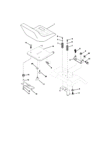Seat Assembly parts for Husqvarna Front-Engine Lawn Tractor YTH2148 (LO21H48A) from AppliancePartsPros.com