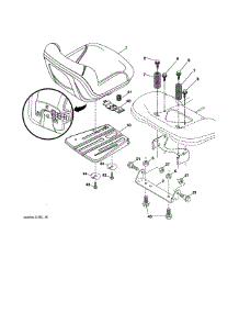 Seat parts for Husqvarna Front-Engine Lawn Tractor YTH2246-917223905 from AppliancePartsPros.com